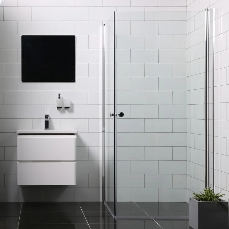 Bathlife Allsidig dusjhjørne, 70×70 cm, klart glass, sølv profil | 40728511