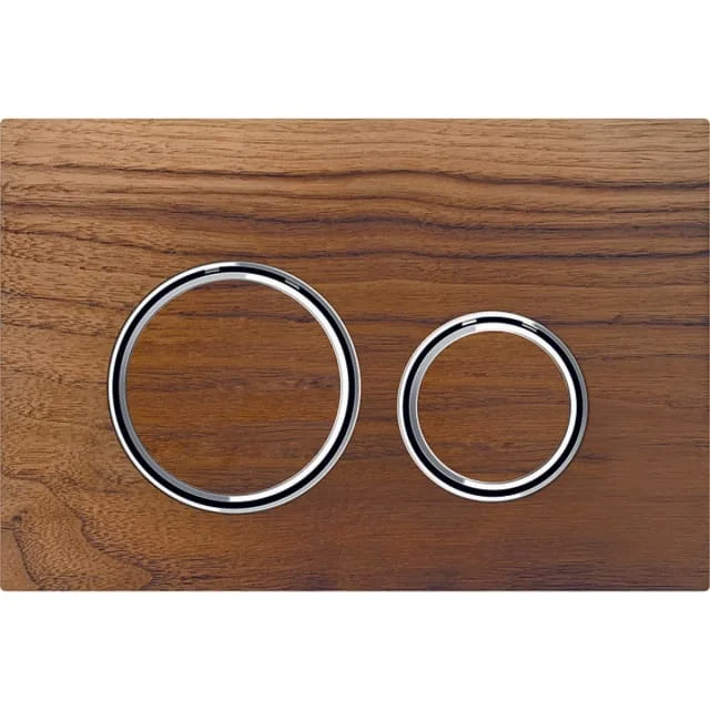 Geberit Sigma 50 Round betjeningsplate, valnøttre/krom | 115.884.JX.1 Geberit Sigma 50 Round betjeningsplate, valnøttre/krom | 115.884.JX.1