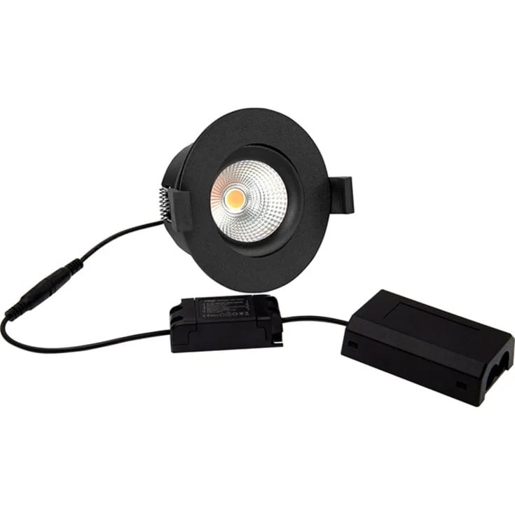 Hilux D8 Tilt360 downlight, 8W, 2700K, svart | 80-859-2700-sort