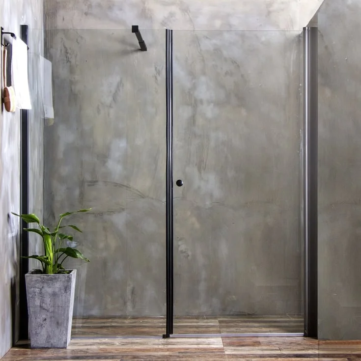 Bathlife Allsidig dusjnisje, 70×100 cm, klart glass, sort matt profil | 40842580