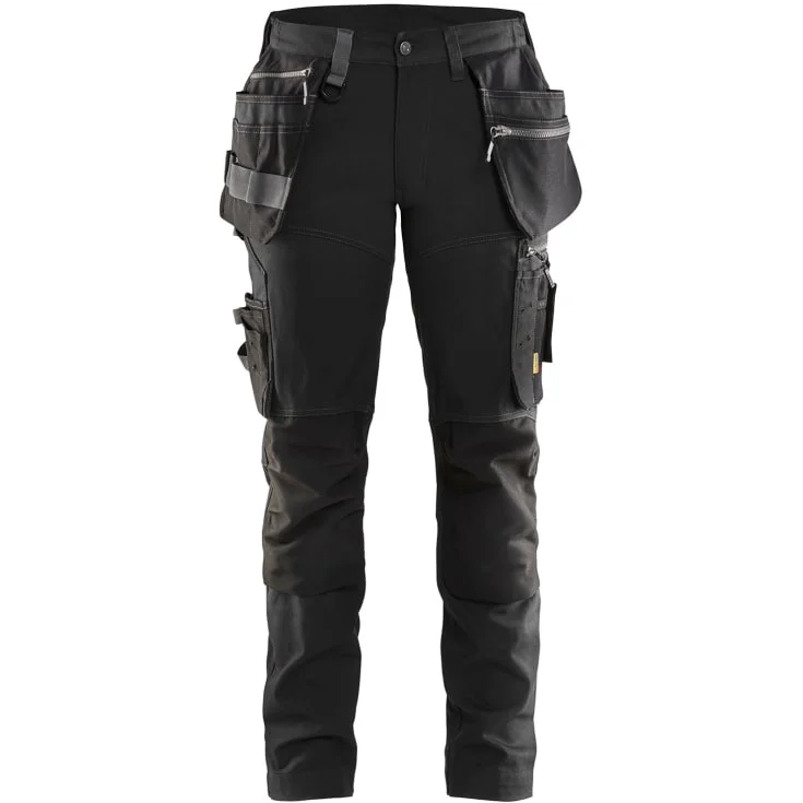 Blåkläder Workwear 7115 håndverkerbukser med 2-veis stretch, dame, sort, str. D24 | 7115-1343-9900_D24