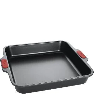 Bake It langpanne 28 x 28 cm svart/rød v:3991121
