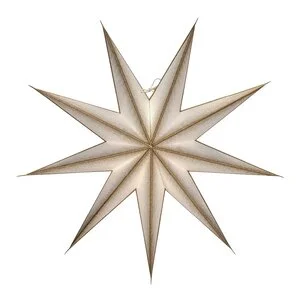9 Point adventsstjerne 60 cm off-white champagne v:2830125