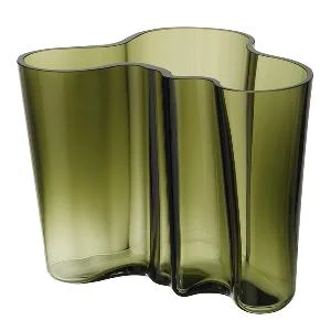 Alvar Aalto vase 16 cm mosegrønn v:1306542
