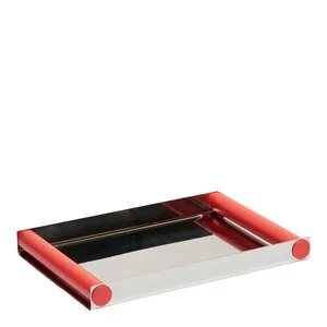 Ray brett Disco 20,5×30 cm polert stål/coral red v:5127934 Ray brett Disco 20,5×30 cm polert stål/coral red v:5127934