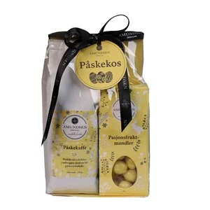 Påskegave med påskekaffe og pasjonsfruktmandler v:9141881