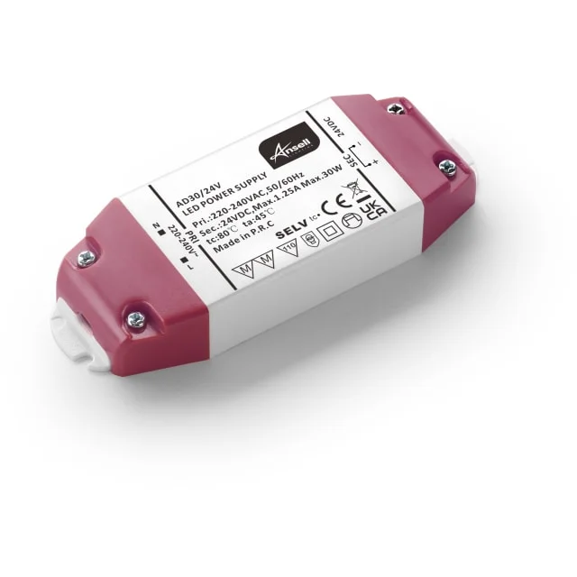 Ansell Lighting LED driver, 24V, 30W | AD30/24V