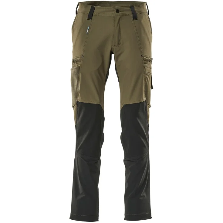 Mascot Advanced arbeidsbukser med stretch, grønn/sort, str. 82C54 | 21679-311-3309_82C54
