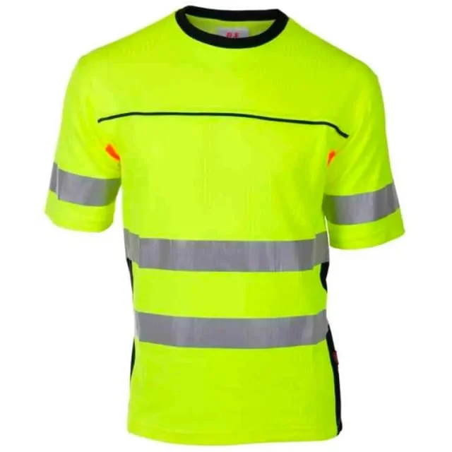 Bekken & Strøm Bergset T-skjorte, HiVis kl.2, unisex, str. M, gul/sort | 646815 Bekken & Strøm Bergset T-skjorte, HiVis kl.2, unisex, str. M, gul/sort | 646815