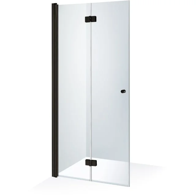 Brasta Simona dusjdør, 97,3 cm, venstre, klart glass, sort profil | KAMB011010190