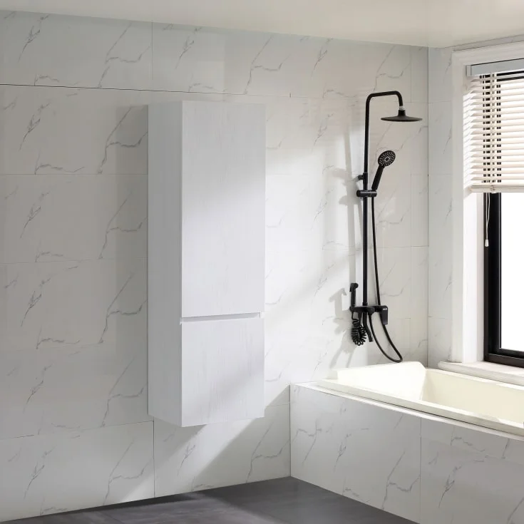 Bathlife Lättsam sideskap, 45×150 cm, hvit eik | 401053709 Bathlife Lättsam sideskap, 45×150 cm, hvit eik | 401053709