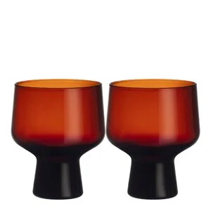 Solare glass på fot 29 cl 2 stk kobber v:4760344