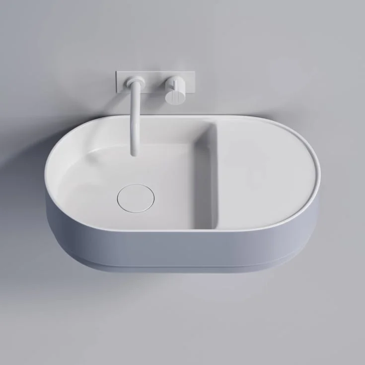 Copenhagen Bath Tårn 54 servant, 54×30 cm, blå/hvit matt | 40010440