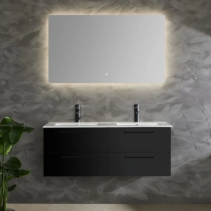 Bathlife Lust møbelpakke, med dobbel servant, 120×46,5×48 cm, sort | 401410241 Bathlife Lust møbelpakke, med dobbel servant, 120×46,5×48 cm, sort | 401410241