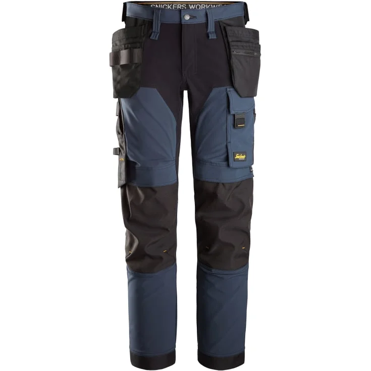 Snickers 6275 AllroundWork arbeidsbukse med stretch, marineblå/sort, str. 162 | 6275-9504_162