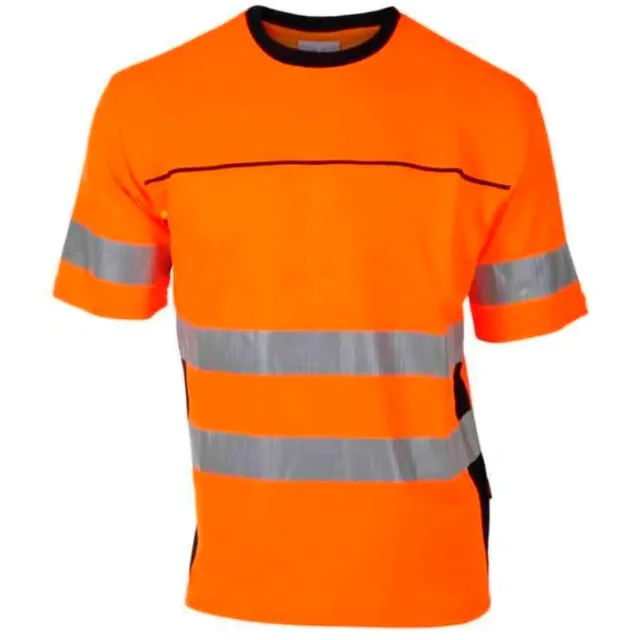 Bekken & Strøm Bergset T-skjorte, HiVis kl.2, unisex, str. L, oransje/sort | 677259 Bekken & Strøm Bergset T-skjorte, HiVis kl.2, unisex, str. L, oransje/sort | 677259