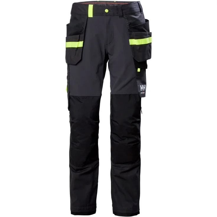 Helly Hansen Oxford arbeidsbukse med 4-veis stretch, mørkegrå/sort, str. C156 | 77405-989_C156 Helly Hansen Oxford arbeidsbukse med 4-veis stretch, mørkegrå/sort, str. C156 | 77405-989_C156