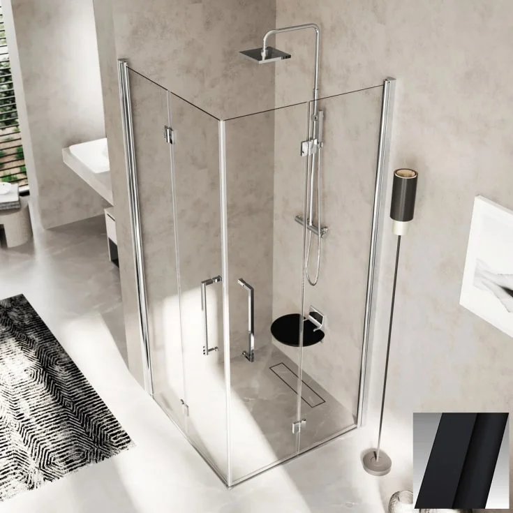Novellini Young 2.0 2GS foldedør venstre, 79-81 cm, klart glass, sort matt profil | Y22GS79LS-1H Novellini Young 2.0 2GS foldedør venstre, 79-81 cm, klart glass, sort matt profil | Y22GS79LS-1H