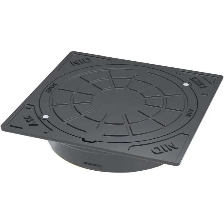 NID fast ramme med deksel, for Ø315 mm styrerør, 1,5 tonn, kompositt | NID-MR315A NID fast ramme med deksel, for Ø315 mm styrerør, 1,5 tonn, kompositt | NID-MR315A