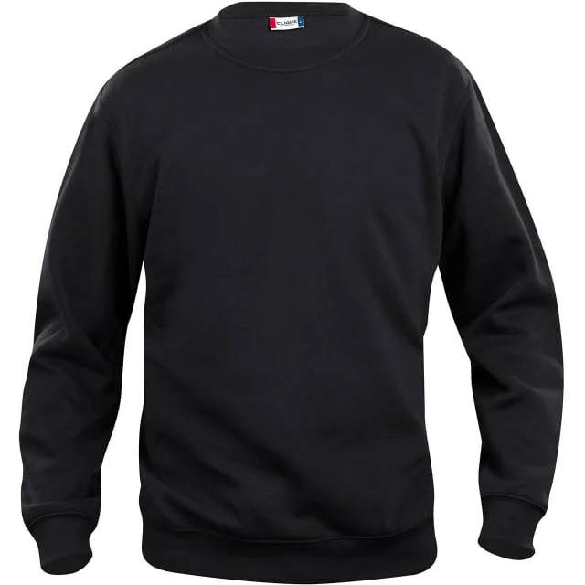Clique Basic Roundneck collegegenser, sort, str. 5XL | 021030-99_5XL