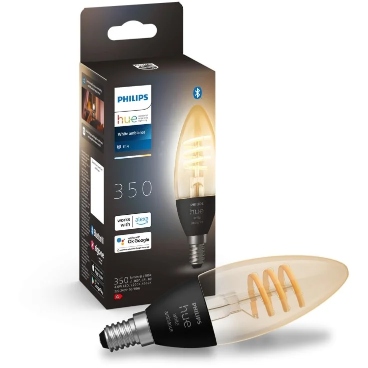 4 stk Philips Hue White Ambiance E14 mignonpære | 929003145201