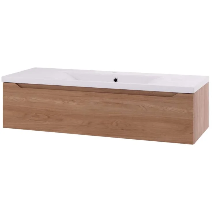 Linn Bad Emma servantskap, 1 Skuff, 120x45,7x28,5 cm, eik | 1305121S
