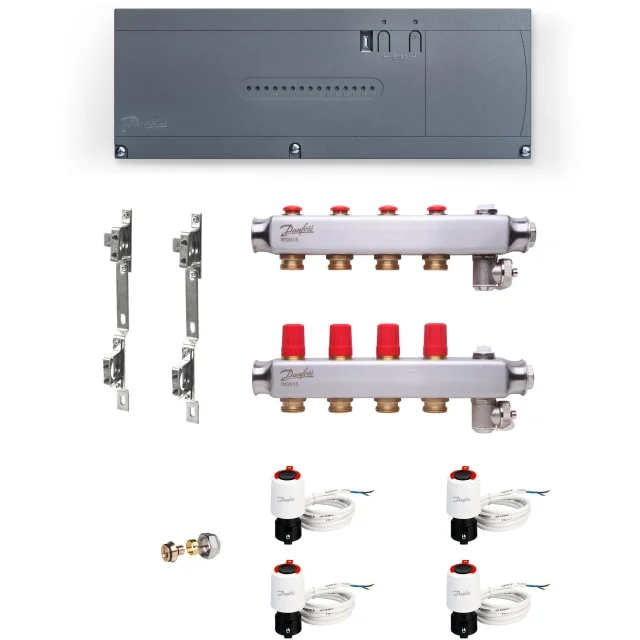 Danfoss Icon2 gulvvarmestyring, trådløs, 4 kretser | 460970535+4