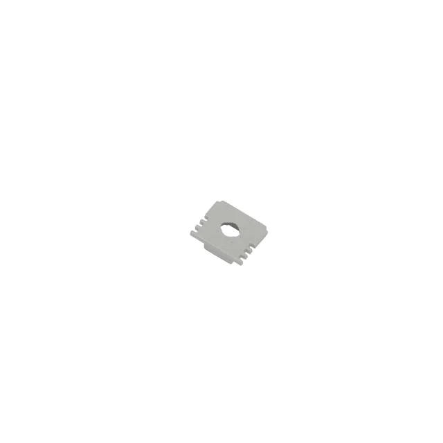 Ansell Lighting endestykke, med hull, 13×15,9 mm, aluminium | A/EH/SM/03/20/SI/01