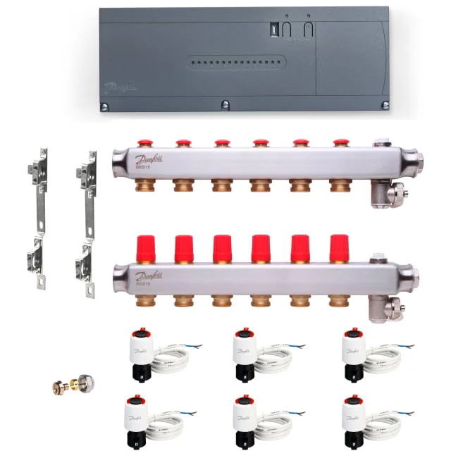 Danfoss Icon2 gulvvarmestyring, trådløs, 6 kretser | 460970535+6