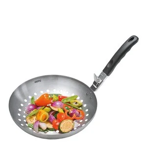 BBQ grønnsakswok 28 cm avtagbart håndtak stål v:9730757 BBQ grønnsakswok 28 cm avtagbart håndtak stål v:9730757