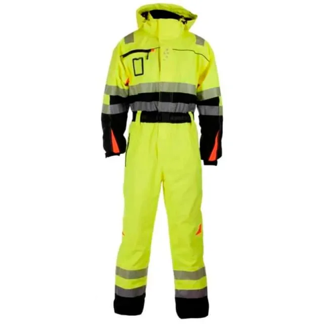Bekken & Strøm Gjøvik allværs vinterkjeledress, kl.3, unisex, str. 2XL, gul/sort, HiVis | 647131