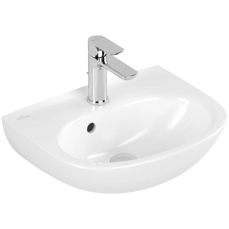 Villeroy & Boch O.Novo vegghengt servant, 45×36 cm, med CeramicPlus, hvit | 434045R1