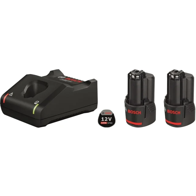 Bosch Professional lader og 2x12V batterier, 3,0Ah | 607246 Bosch Professional lader og 2x12V batterier, 3,0Ah | 607246